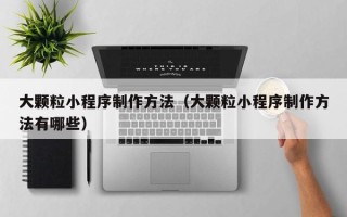 无锡大颗粒小程序制作方法（大颗粒小程序制作方法有哪些）